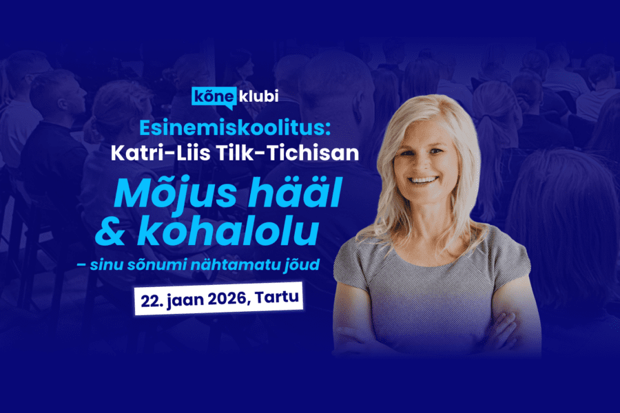 Avaliku esinemise koolitus "Mõjus hääl & kohalolu – sinu sõnumi nähtamatu jõud" - Katri-Liis Tilk-Tichisan