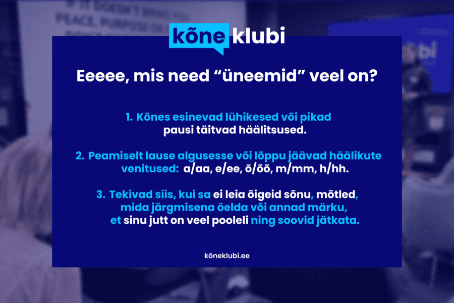 Üneemid avalikul esinemisel – kuidas vähendada planeerimis- ja suhtlusüneeme enesekindla esinemise saavutamiseks.