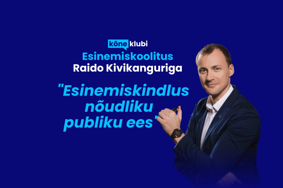 Avaliku esinemise koolitus "Enesekindlus nõudliku publiku ees" - Raido Kivikangur